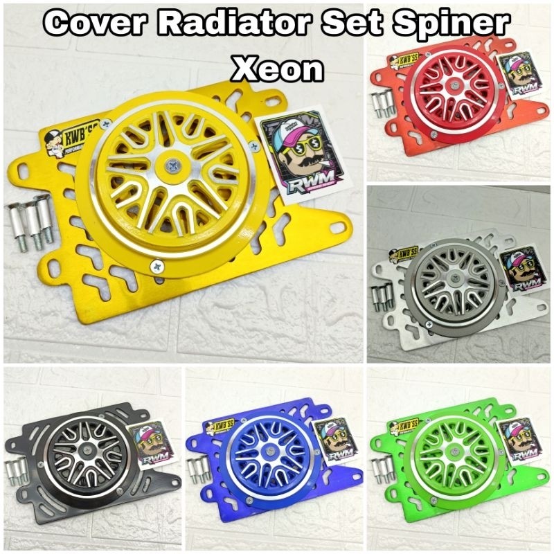 Radiator Cover Set Rotating Spiner Line Motif Yamaha Xeon Karbu Xeon RC ...