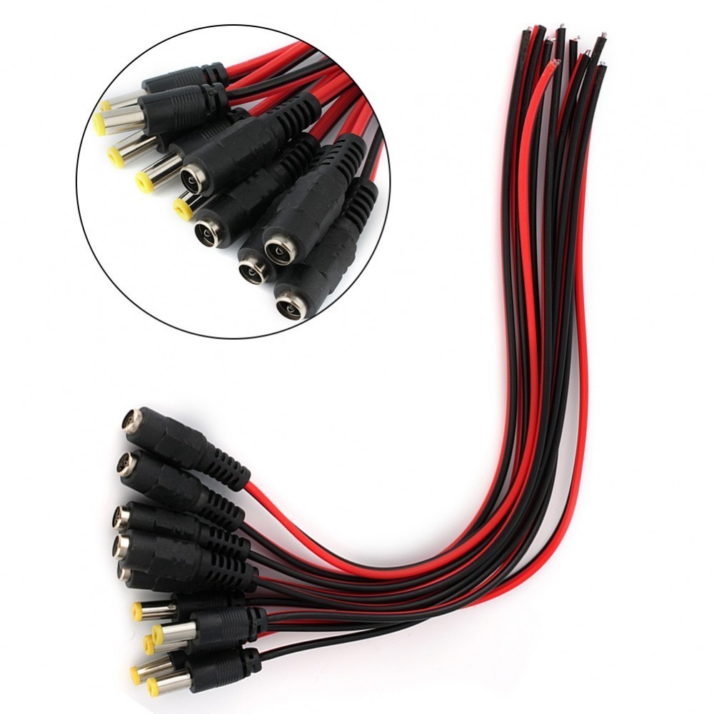 Long Lasting 10PCS Male Female DC Power Supply Socket Jack Plug ...