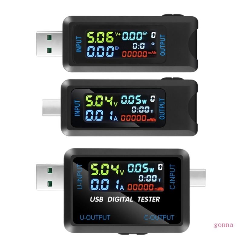 gonna USB USB C PowerTester Voltage Current Capacity Meter USB C