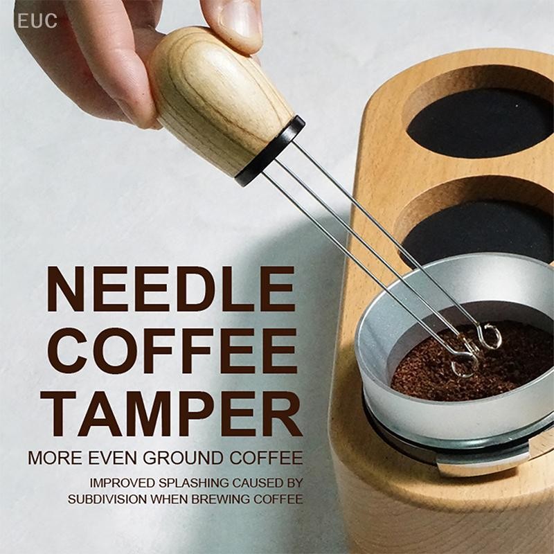 Meuctiffy Coffee Tamper Wood Handle Espresso Coffee Powder Stirrer ...