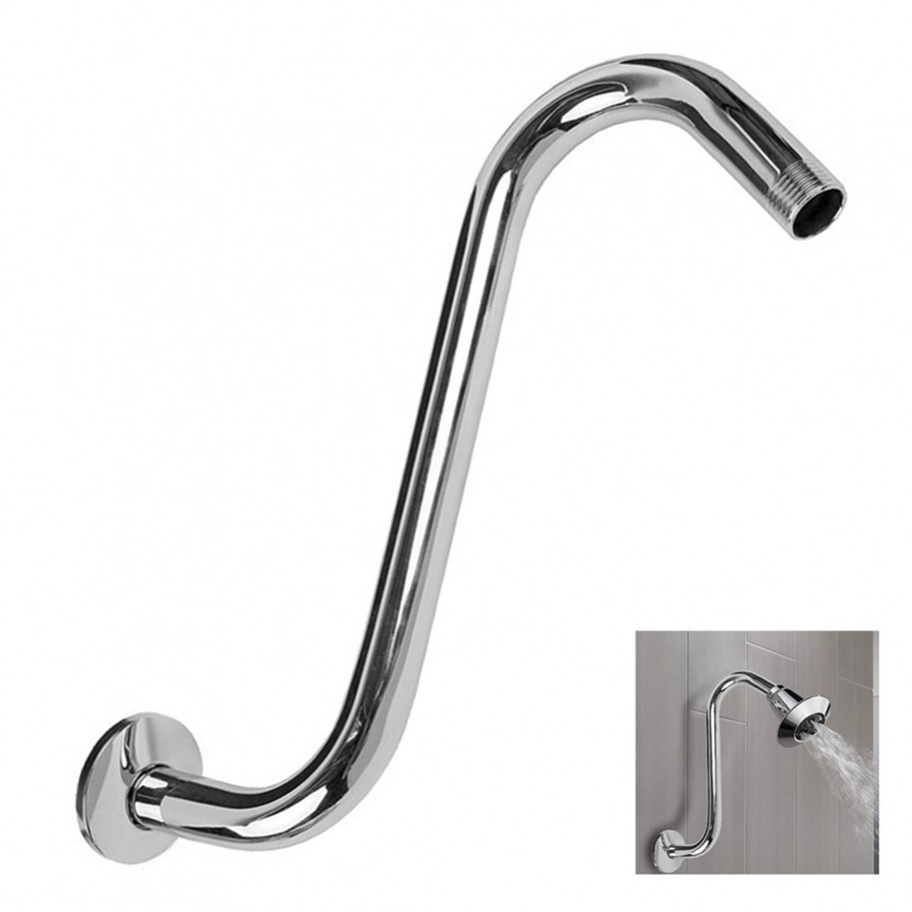Sleek Stainless Steel Shower Arm Extension S Shaped for a Luxurious