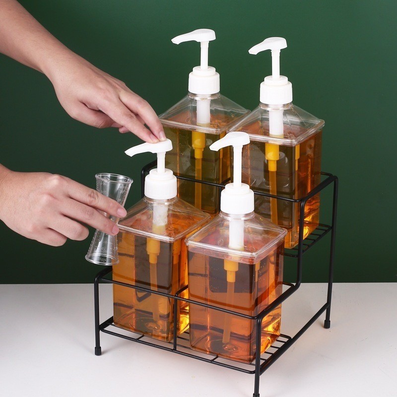 Compartment Organizer Rack Wine Storage Stand Fructose Syrup Bottle ...