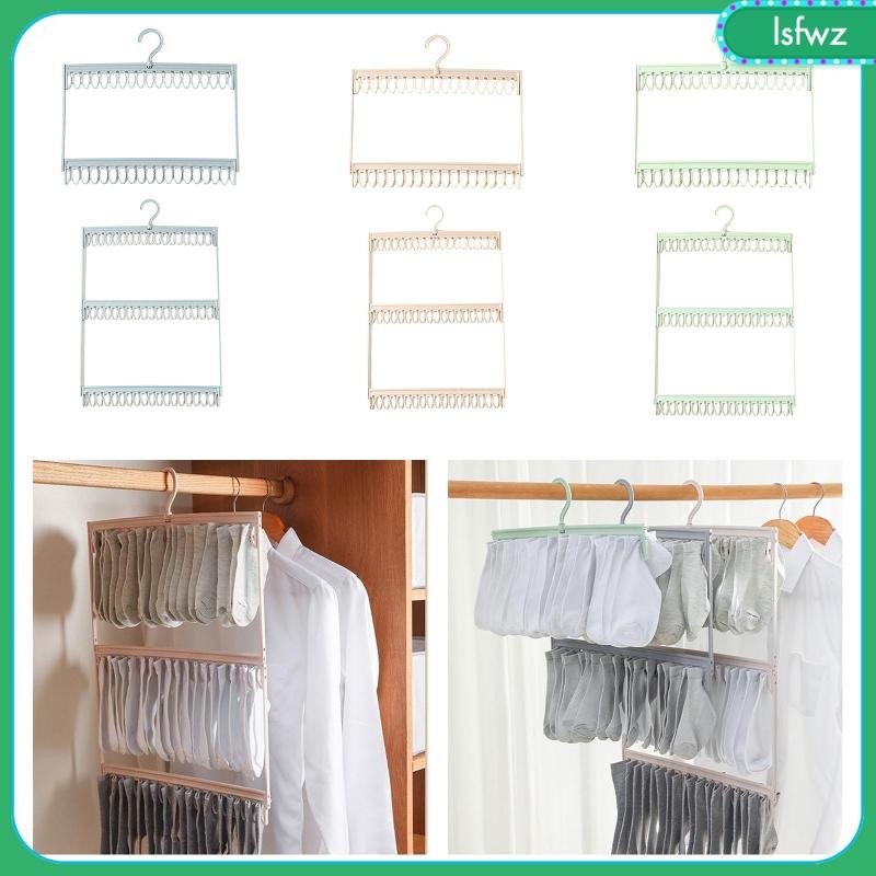 [Lsfwz] Sock Drying Rack Underwear Hanger Bras Towel Tie Space Saving ...
