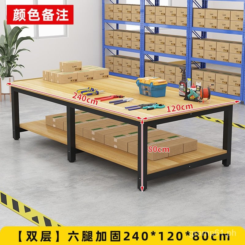 Workbench Double-Layer Express Packing Table Packaging Table Operating ...