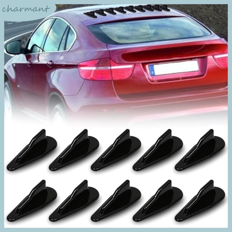 char 10pcs set Car Roof Diffuser Fish Fin set Universal Car Roof Fish ...
