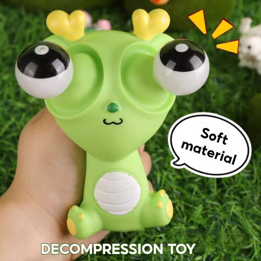 Jouet Sensoriel Dragon Aux Yeux Exorbités | Squishy à Presser Rose | Anti-Stress, Farce Et Collection