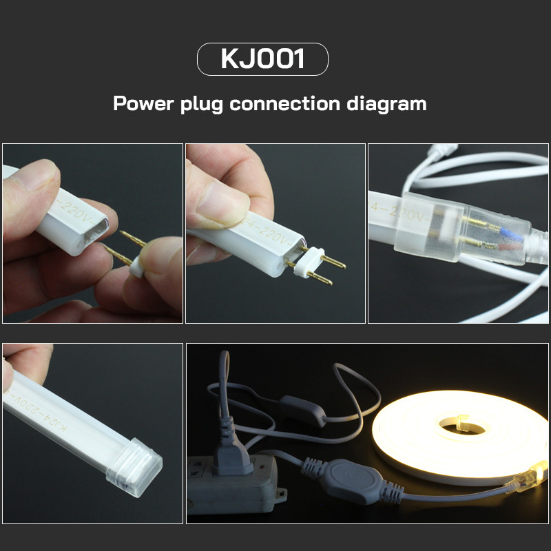 220V LED lamp belt accessories waterproof power plug | Shopee Philippines