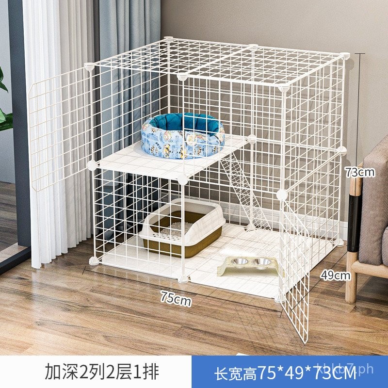Cat Cage Cat Villa Indoor Luxury Cat Nest Home with Toilet Can Hold