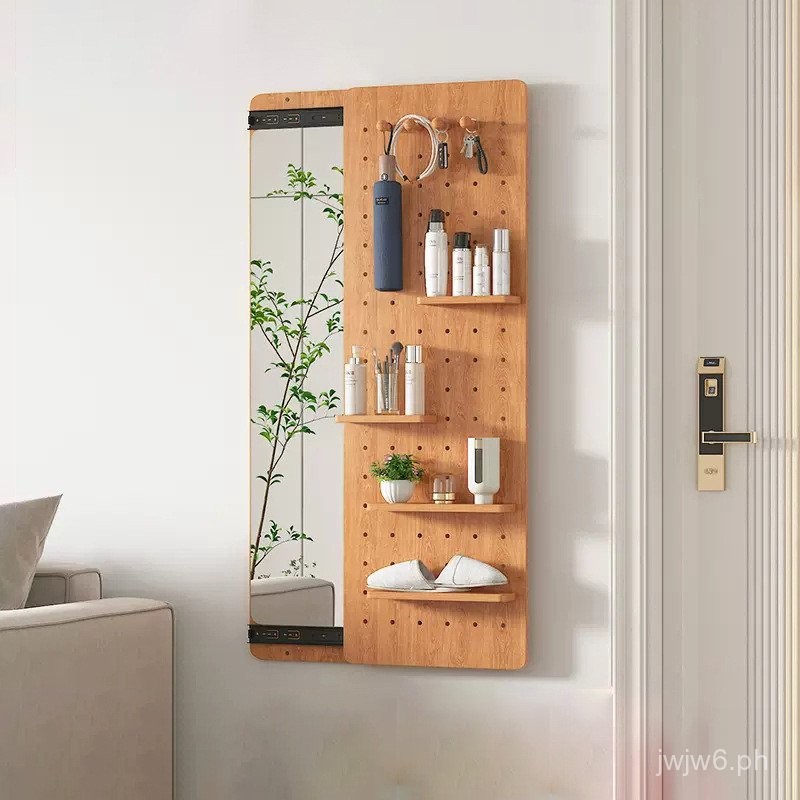 Jiayi Solid Wood Wall-Mounted Wall Sticking Mirror Full-Length Mirror ...