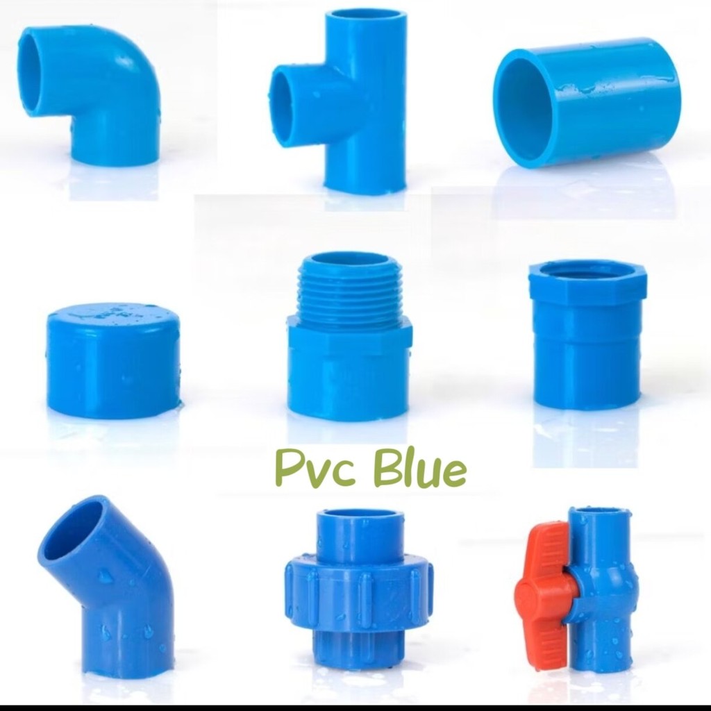 [Hot style] PVC Blue Pipe Fittings Tee, Cap, Plug, Male & Female ...