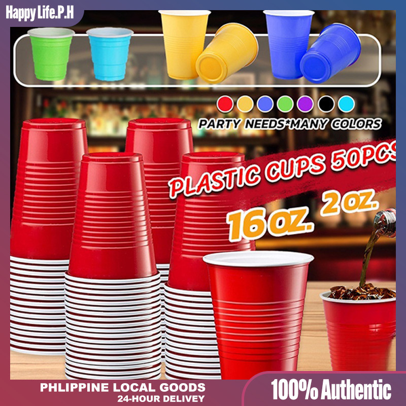 50pcs Red Mini Beer Pong Cups Disposable Mini Red Cups Shot Glass ...