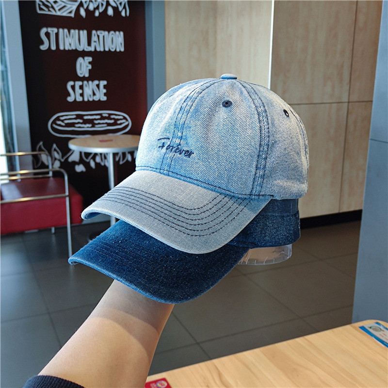 2025New Spring Summer Baseball Cap ins Washed Denim Duckbill Cap ...