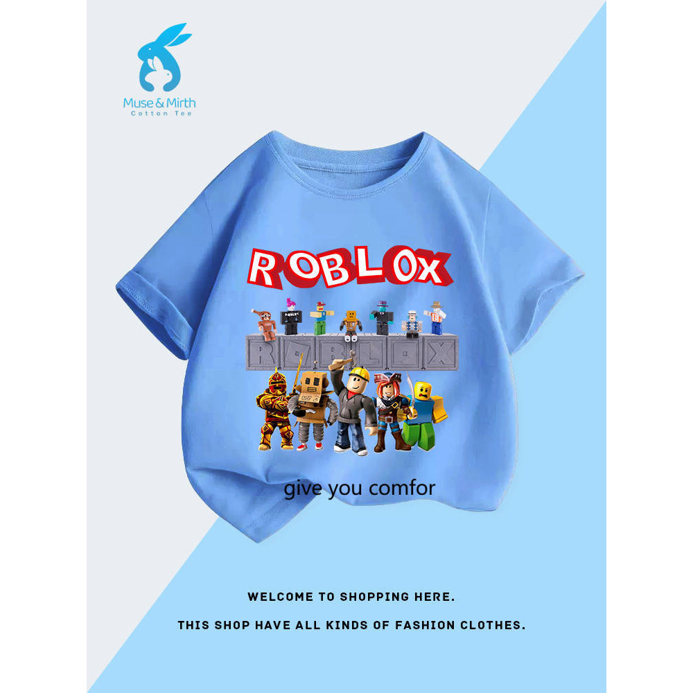 Ready To Ship Baby Clothes Roblox White T Shirt Boy Suit Shirt Cotton Sg 11134201 7rep5