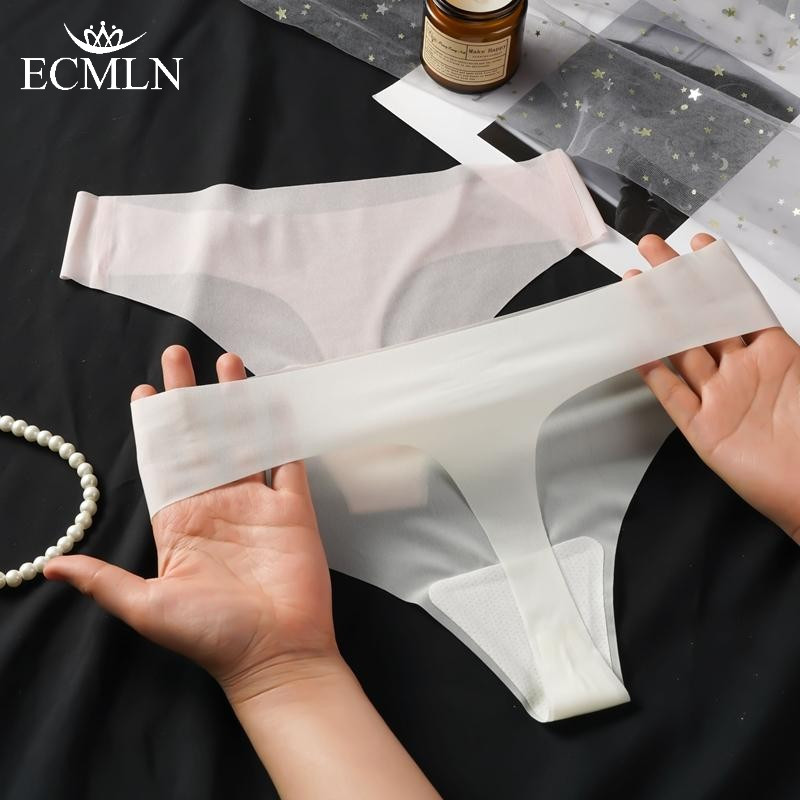 ECMLN Women Seamless G-String Sexy Low-Waist Thongs Bikini Panties Soft ...