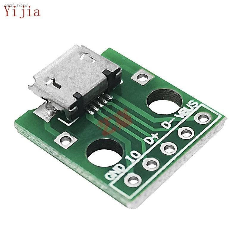 Micro usb female seat to dip2.54mm inline patch to inline USB adapter ...