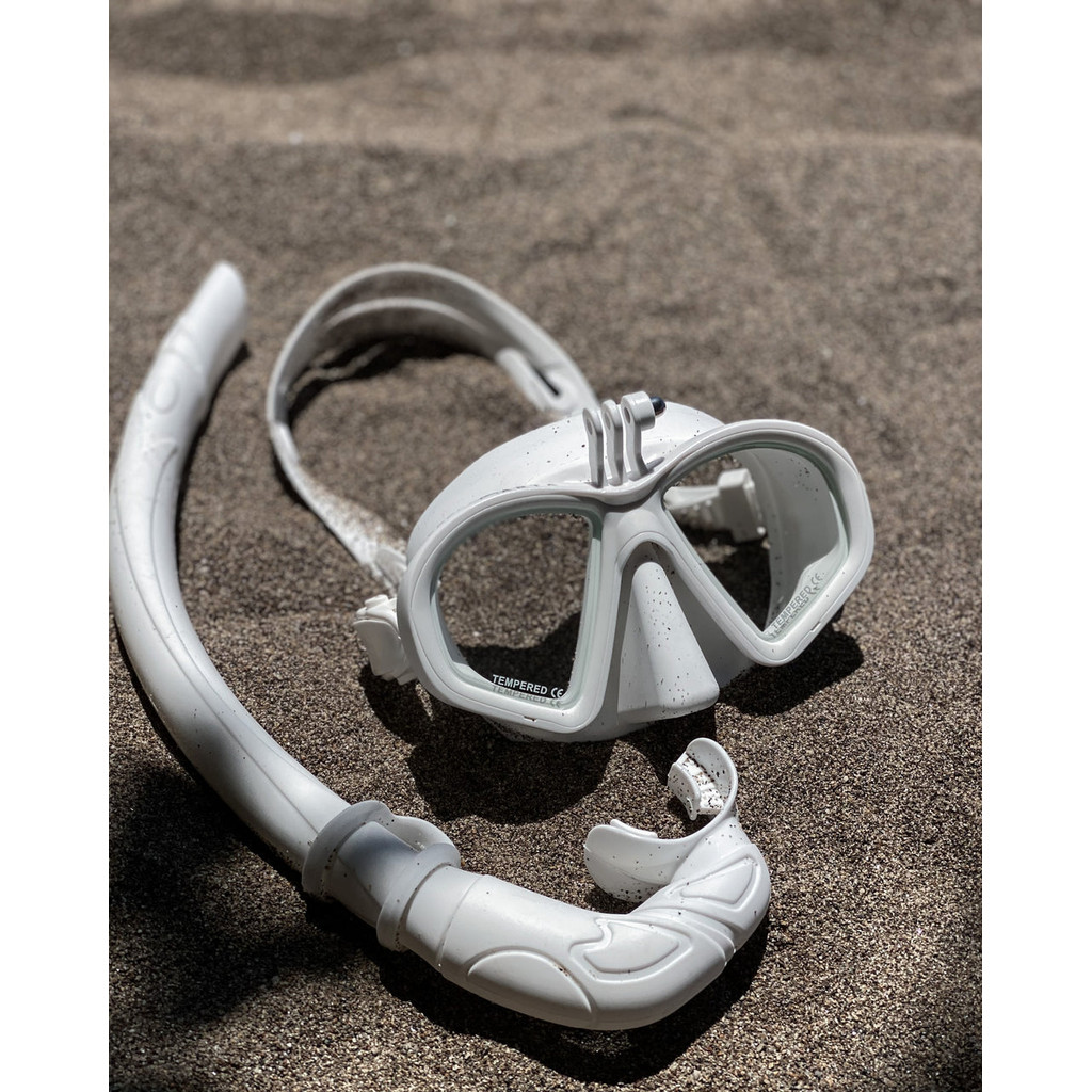 Manta GoPro White (Low volume mask for freediving and spearfishing ...