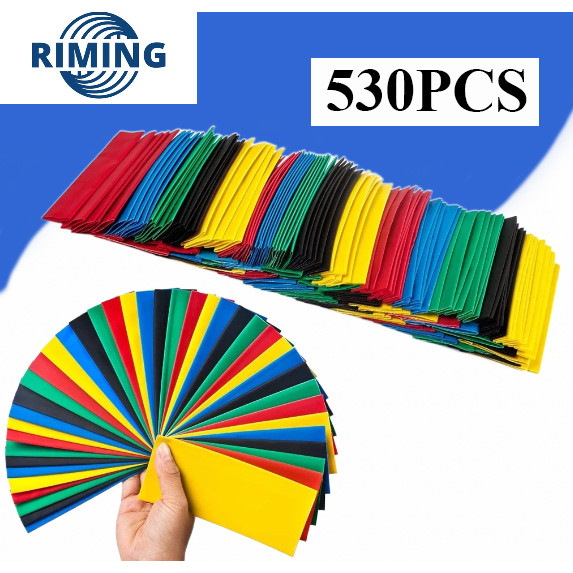 530PCS Set Polyolefin Shrinking Assorted Heat Shrink Tube Wire Cable ...