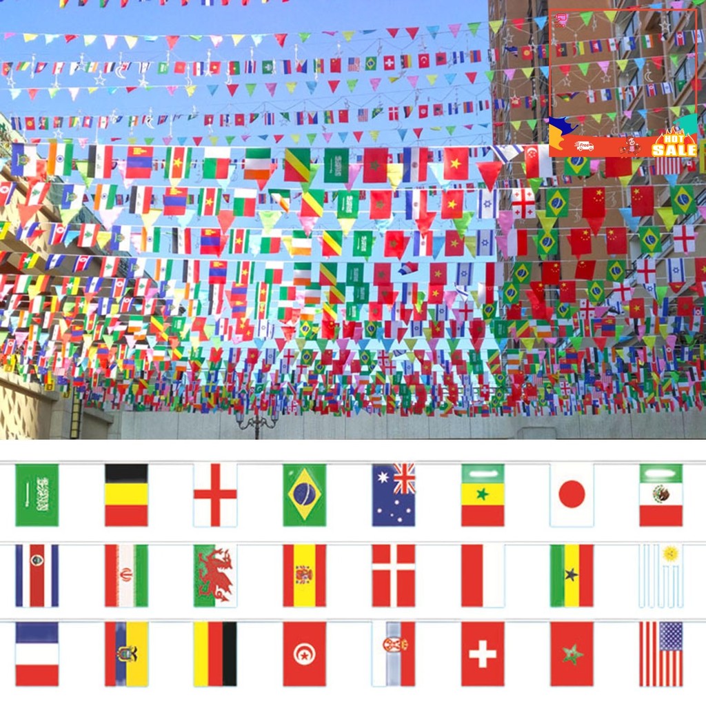 GZ-1 Set String Flag Bunnting Simple Installation Decorative Handheld ...