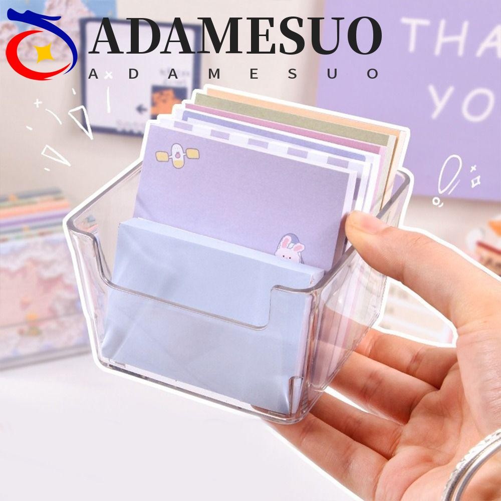 ADAMESUO Clear Note Box, Efficient Chic Acrylic Note Holder, Simple ...