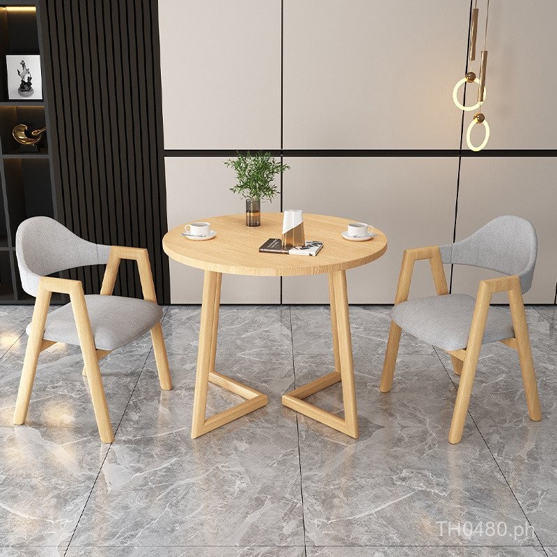 Combination Table Coffee Reception Table and Chair Rest Area Milk Tea ...