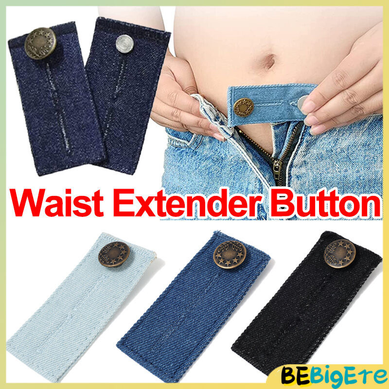 BigEre Jeans Extender Elastic Extended Buttons Adjustable Clothes Waist ...