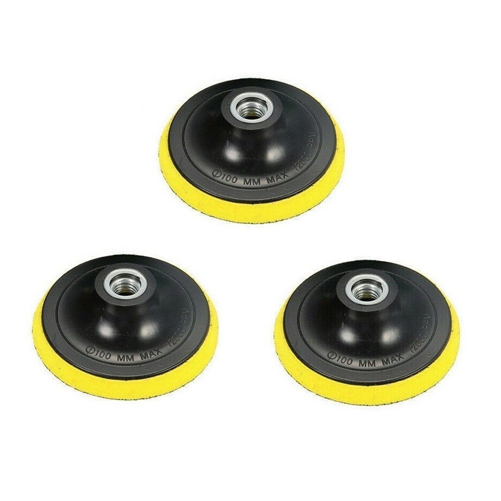 Heavy Duty 3pc 4 inch 125mm Backing Pad Disc for Sander Angle Grinder ...
