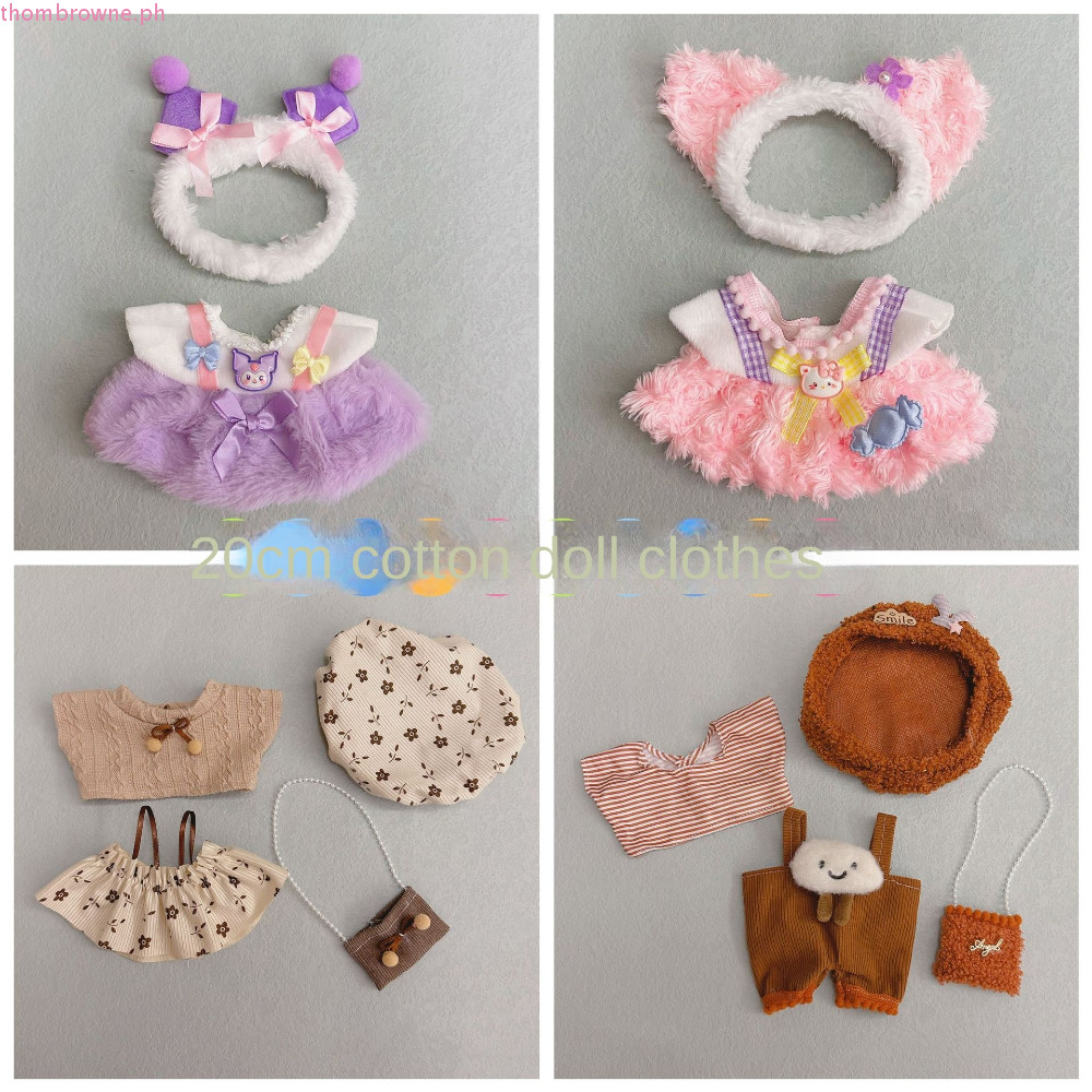 THOMBROWNE 20cm Cotton Doll Clothes, Labubu Linabelle 20CM Doll Western ...