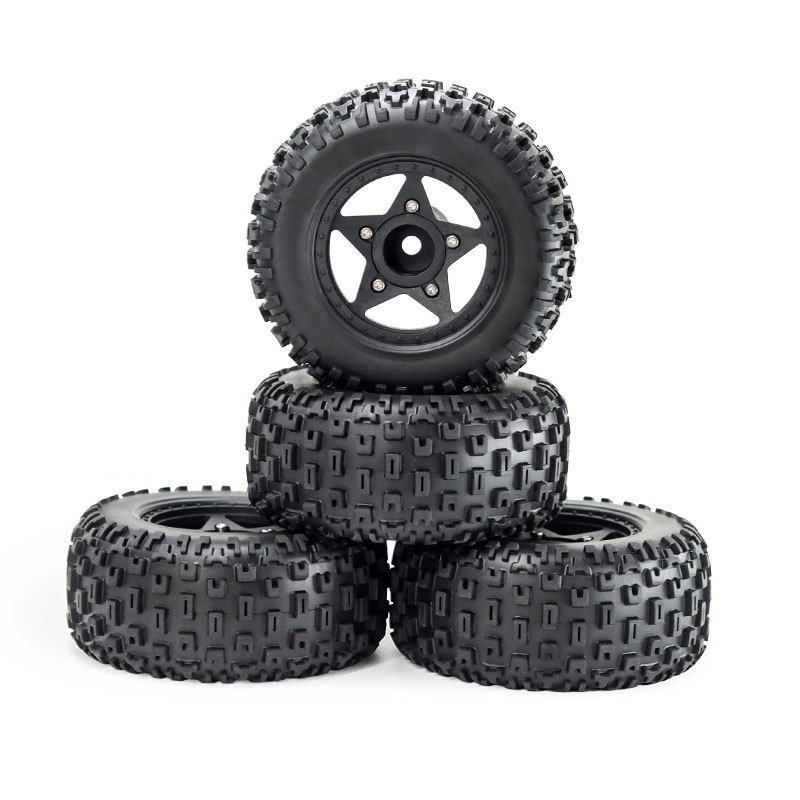 Ruote Con Pneumatici 1/10 Short Course 110mm – Attacco Esagonale 12,14,17mm (4 Pezzi) – RC WORLD