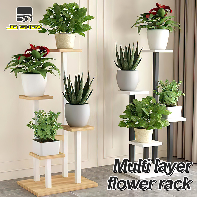 4-layer plant rack metal rack indoor flower pot rack outdoor multi ...