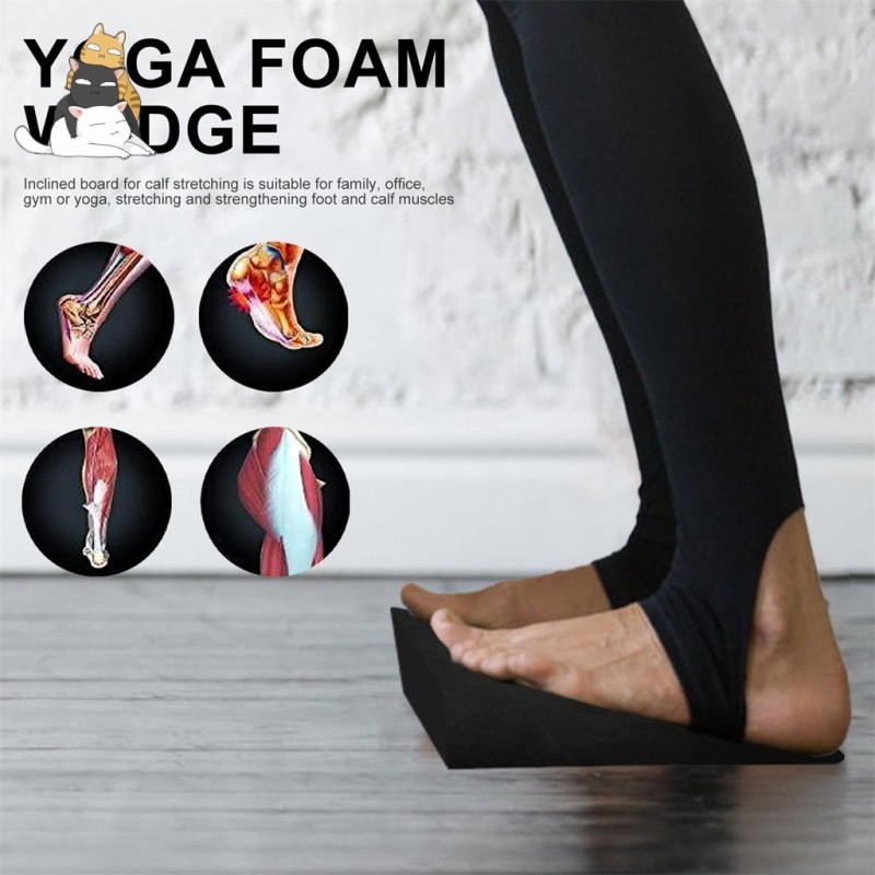 2 Pieces Yoga Blocks Muscle Building Anti Slip Professional Squat Wedge ...