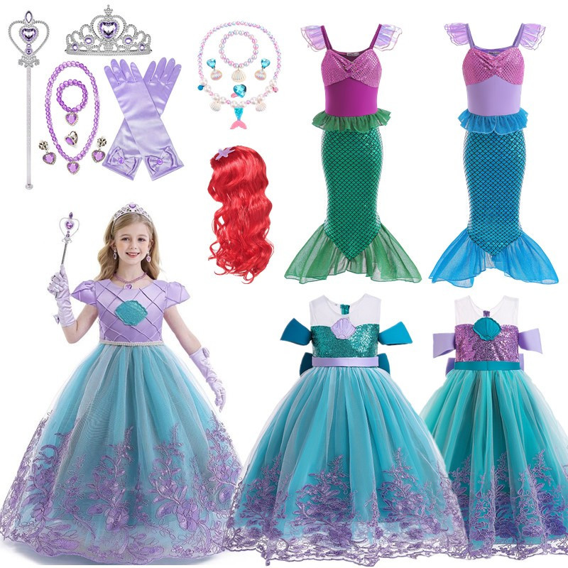 slim fit dress slacks Princess Ariel Emerald Green Little Mermaid Cosplay Costume Without Boning / Concealed Zipper