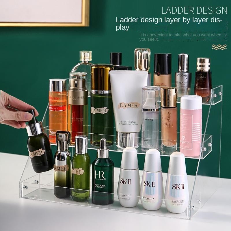 Cosmetics Storage Rack Multi-Layer Desktop Trapezoidal Shelf Skincare ...