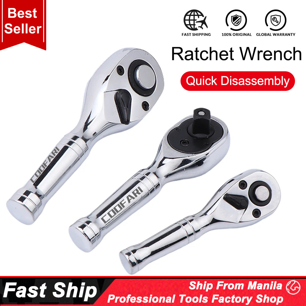 72 Teeth Quick Socket Mini Ratchet Wrench Spanner 1/4 3/8 1/2 inch ...