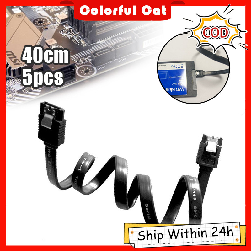 5Pcs 3.0 SATA Data Cable High Speed 6GB/S PC Hard Drive Data ...