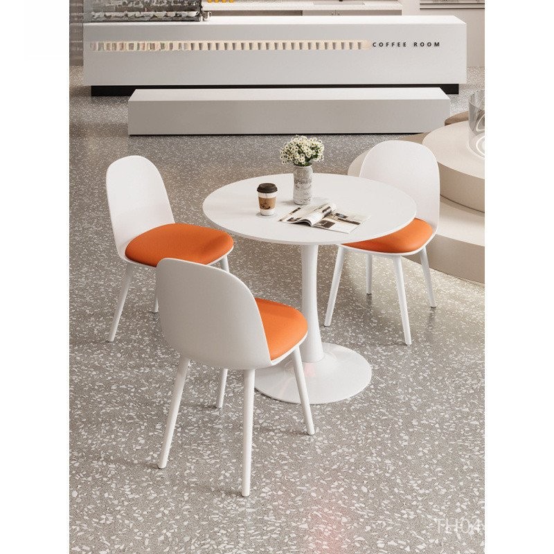 Small Round Table Milk Tea Dining Table Chair Set Simple Balcony ...