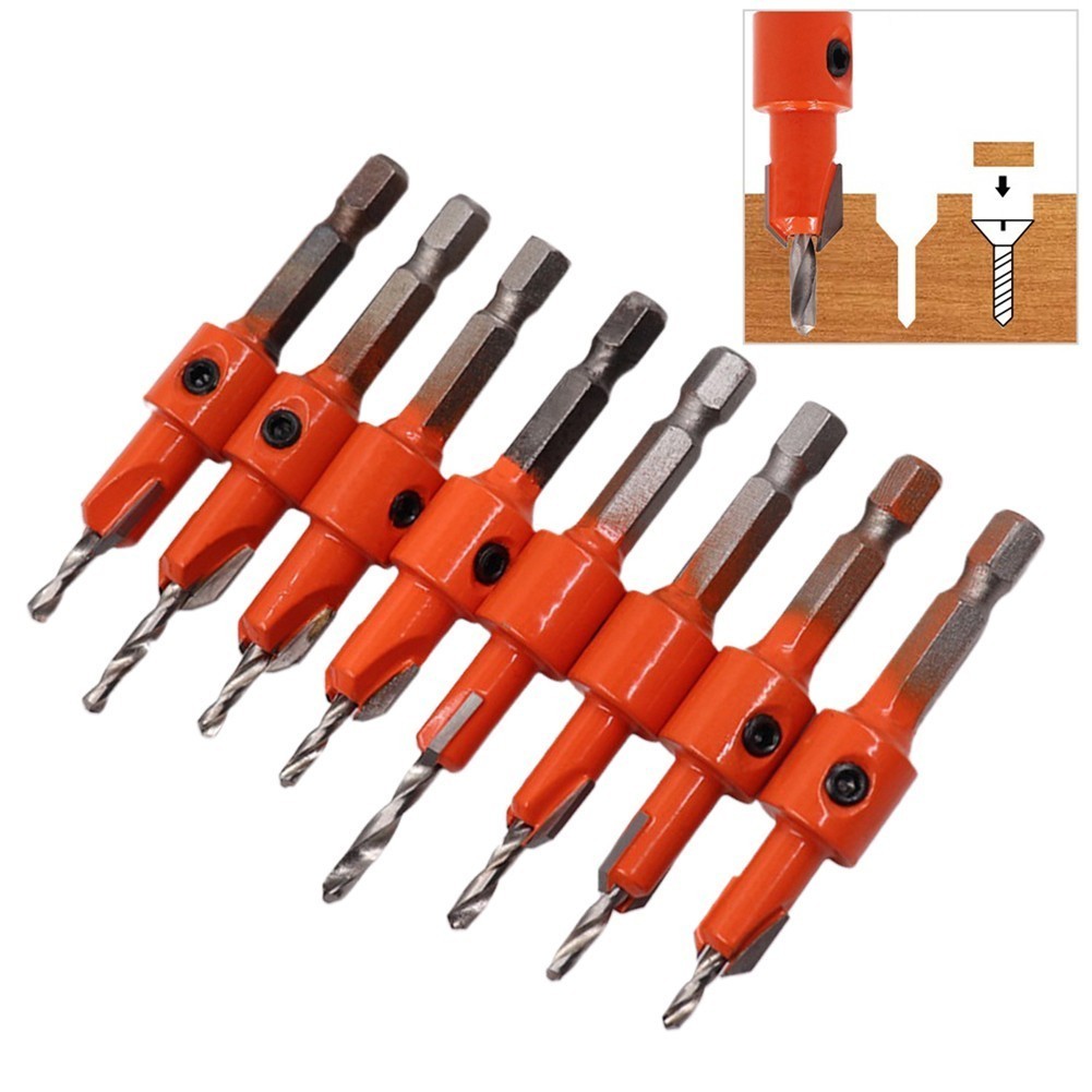 [WOES] 1pc Woodworking Hex Shank Countersink Drill Bit Salad Drill Step