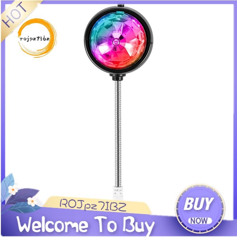 USB Disco Ball Lamp, Rotating RGB Colored LED Stage Lighting Party Bulb ...