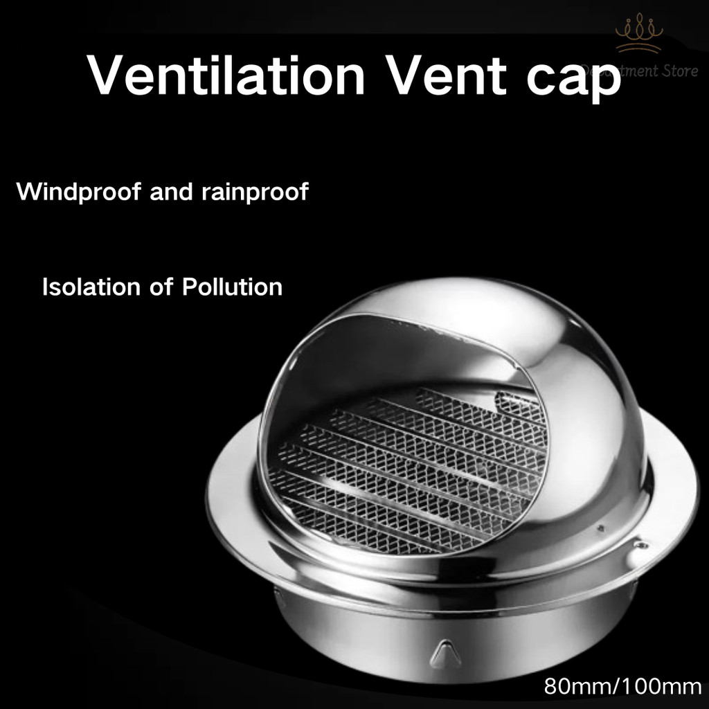 304 stainless steel air cap outside wall outlet hood windproof rain ...