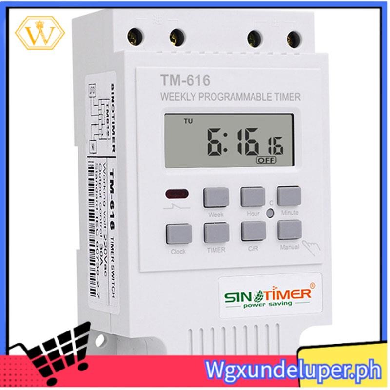 SINOTIMER TM616W-2 30A 220V Electronic Weekly Programmable Digital Time ...