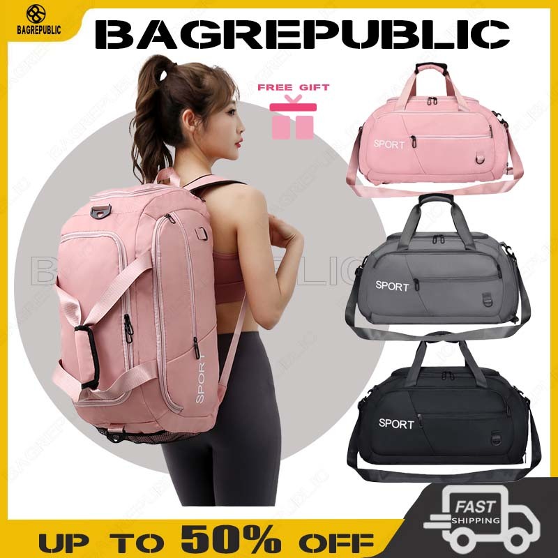Korean Travel Bag Waterproof Large Capacity Duffel Bag Multifunction Sports  Gym Bag Outdoor Backpack for Women