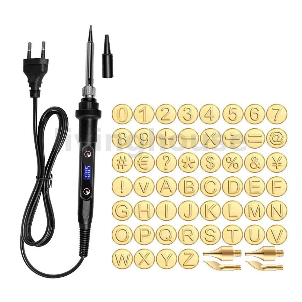 2025 New 26 Letters Copper Mold DIY Wood Burning Carving Set DIY Wood ...