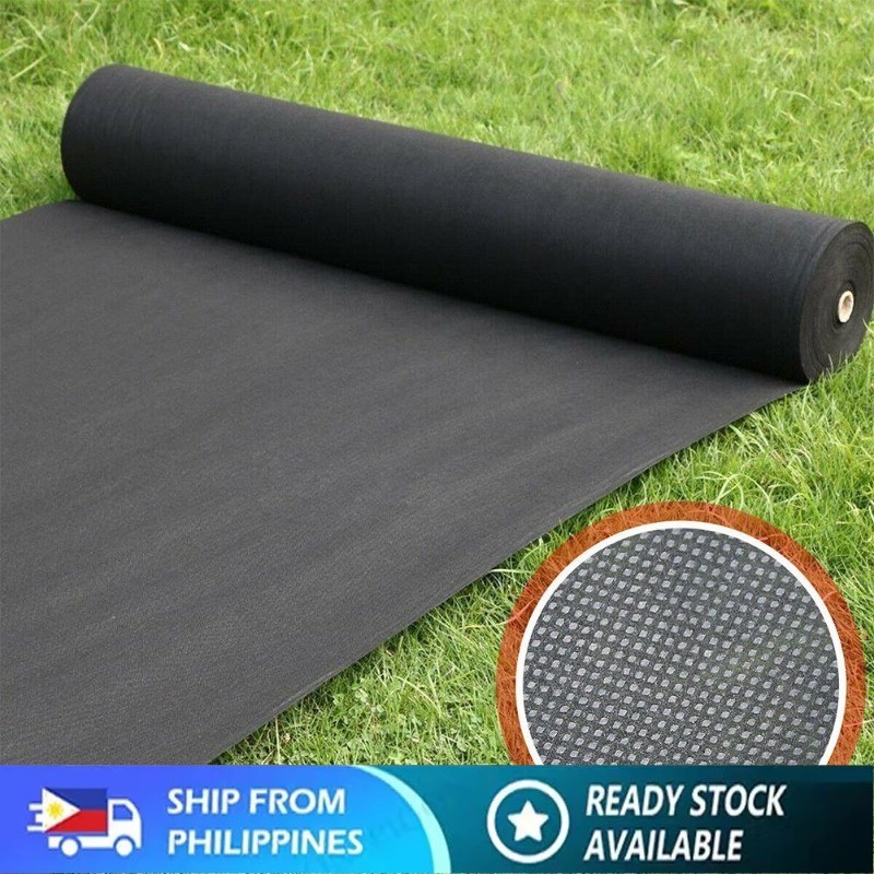 [COD] 50/100/200M Weed Control Barrier Fabric Weeding Cloth Black ...