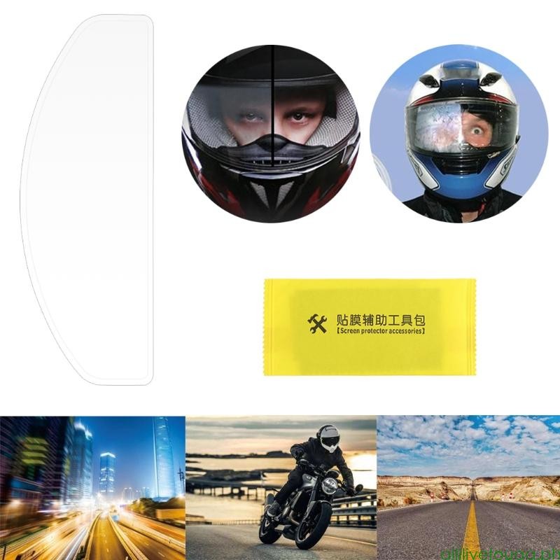 allilivefoua Helmet Visor Film Sticker Shield Waterproof Insert Lens