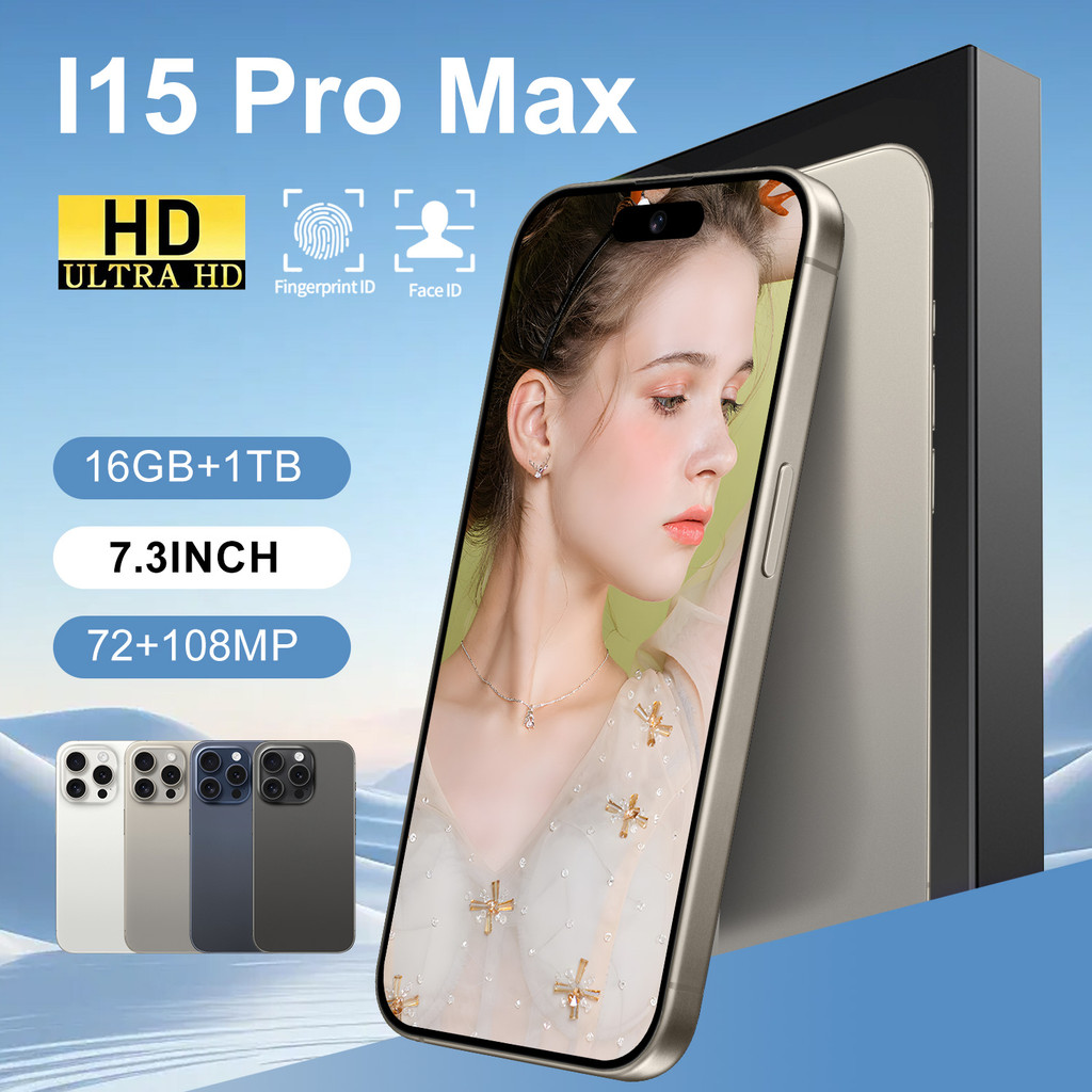 I15 PRO MAX Android Smartphone 1TB+16GB with Dynamic Island Side