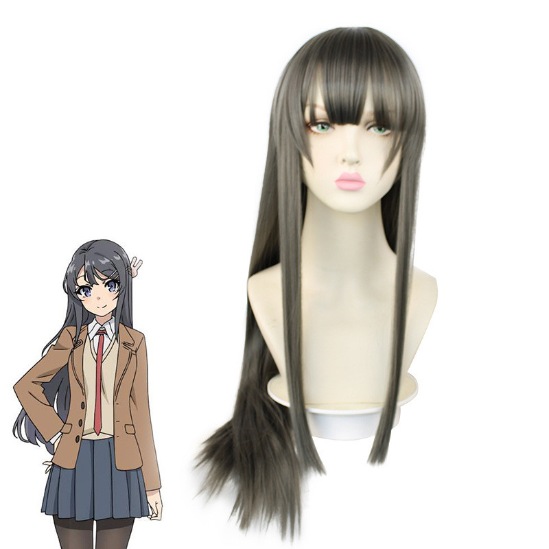 Peluca Cosplay De Mai Sakurajima – Rascal Does Not Dream Of Bunny Girl Senpai – Incluye Gorro, Fibra Sintética 180°C