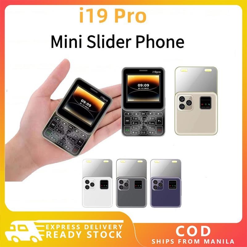 New I19 Pro Square Slide Button Mini Mobile Phone 2.4inch Dual SIM 2G ...