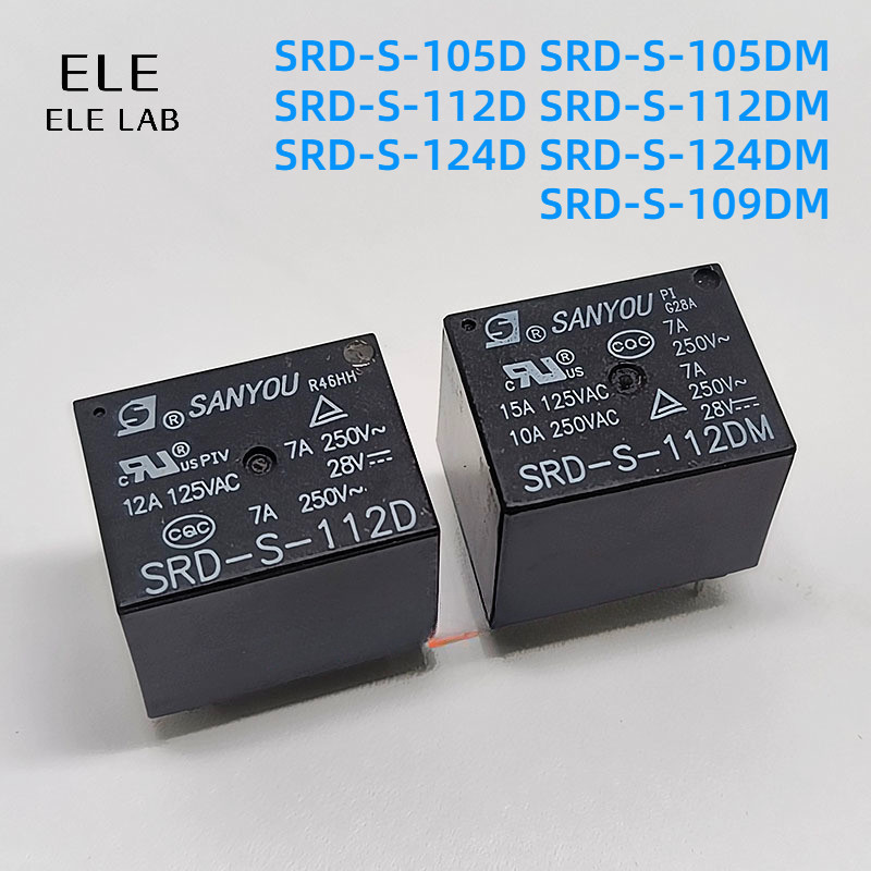 2Pcs Original SANYOU SRD-S Series Relay 5V/9V/12V/24V DC SRD-S-105DM ...