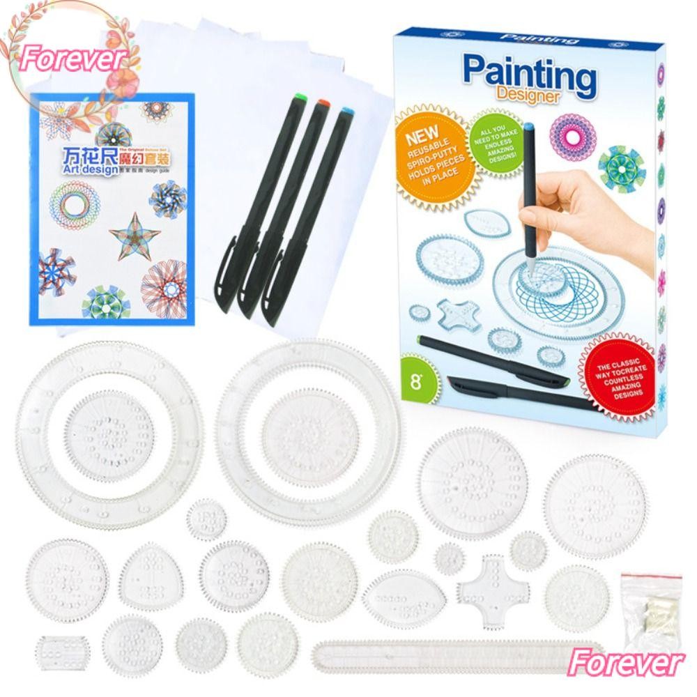 FOREVER 27PCS Spirograph, Plastic 27PCS Drawing Toys Set, Professional ...