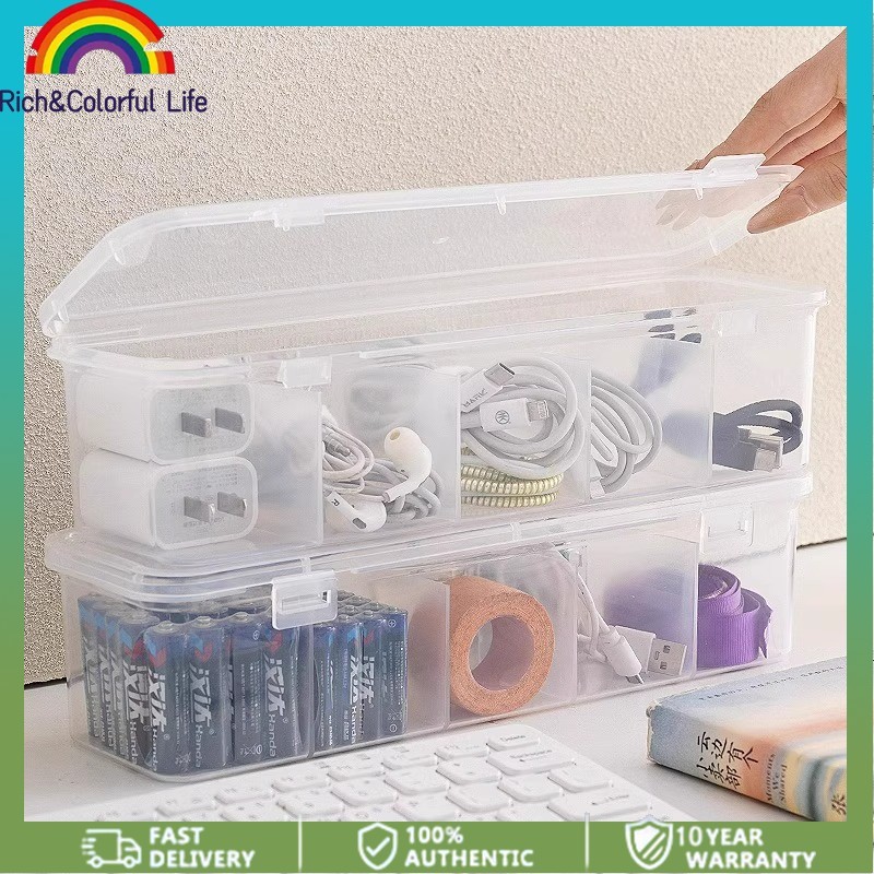 Dust-proof Data Cable Storage Box Stationery Container Charger Wire ...