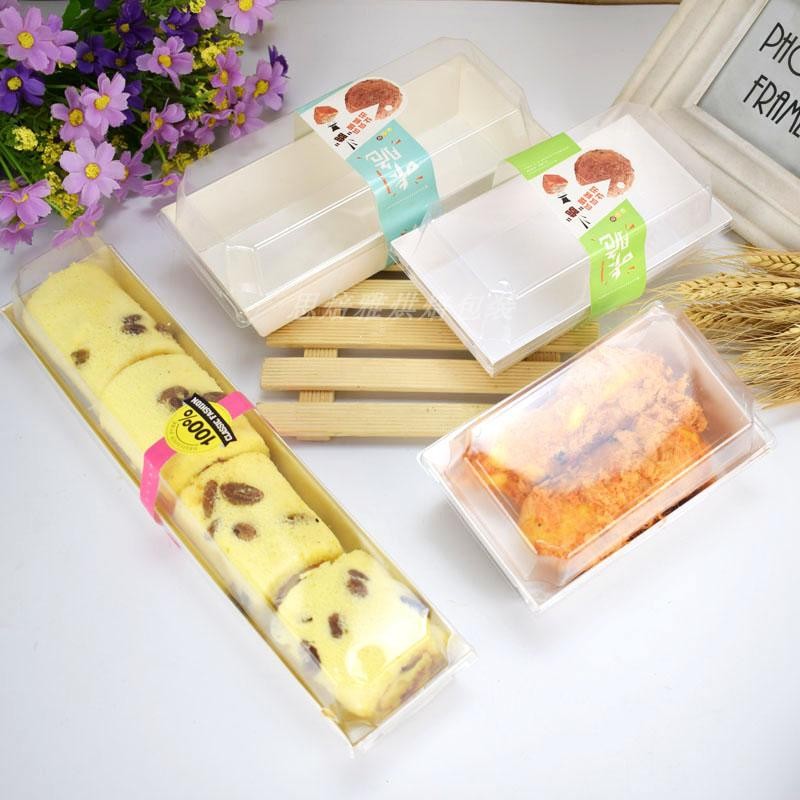 Paper Plastic Rectangular White Box Pancake Cake Roll Puff Xiaobei Box ...